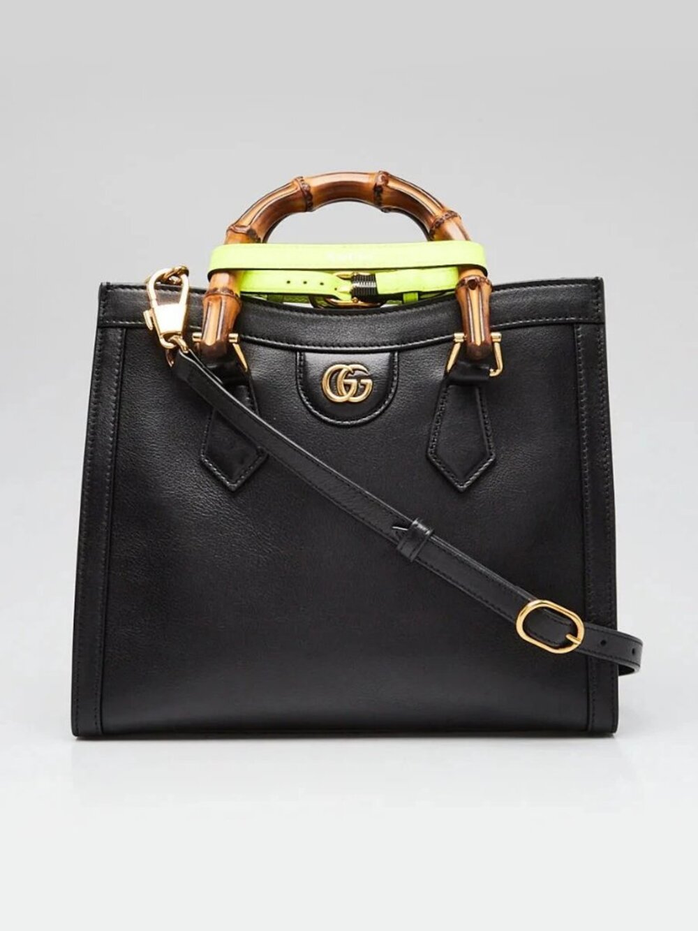 Gucci Black Leather Small Diana Tote Bag